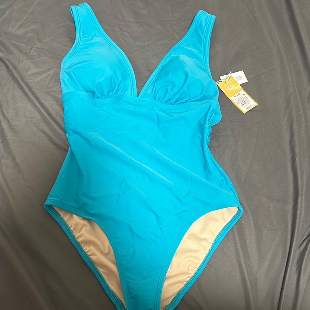 Aqua Blue One-Piece Swimsuit